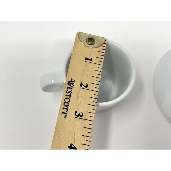 Wedgwood Restaurantware Espresso Demitasse Cups Saucers White Modern Set Of 4 - Picture 4 of 9